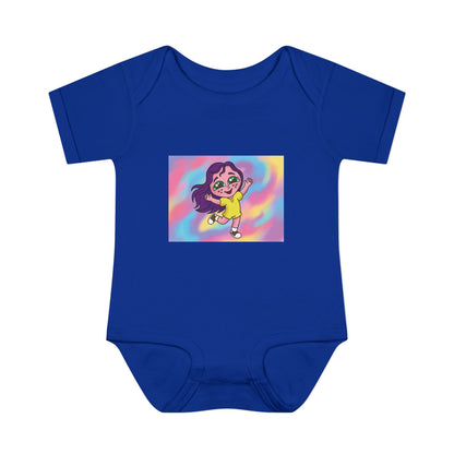 Polly Periwinkle Baby Bodysuit – Colorful Cartoon Kid Character Infant Onesie