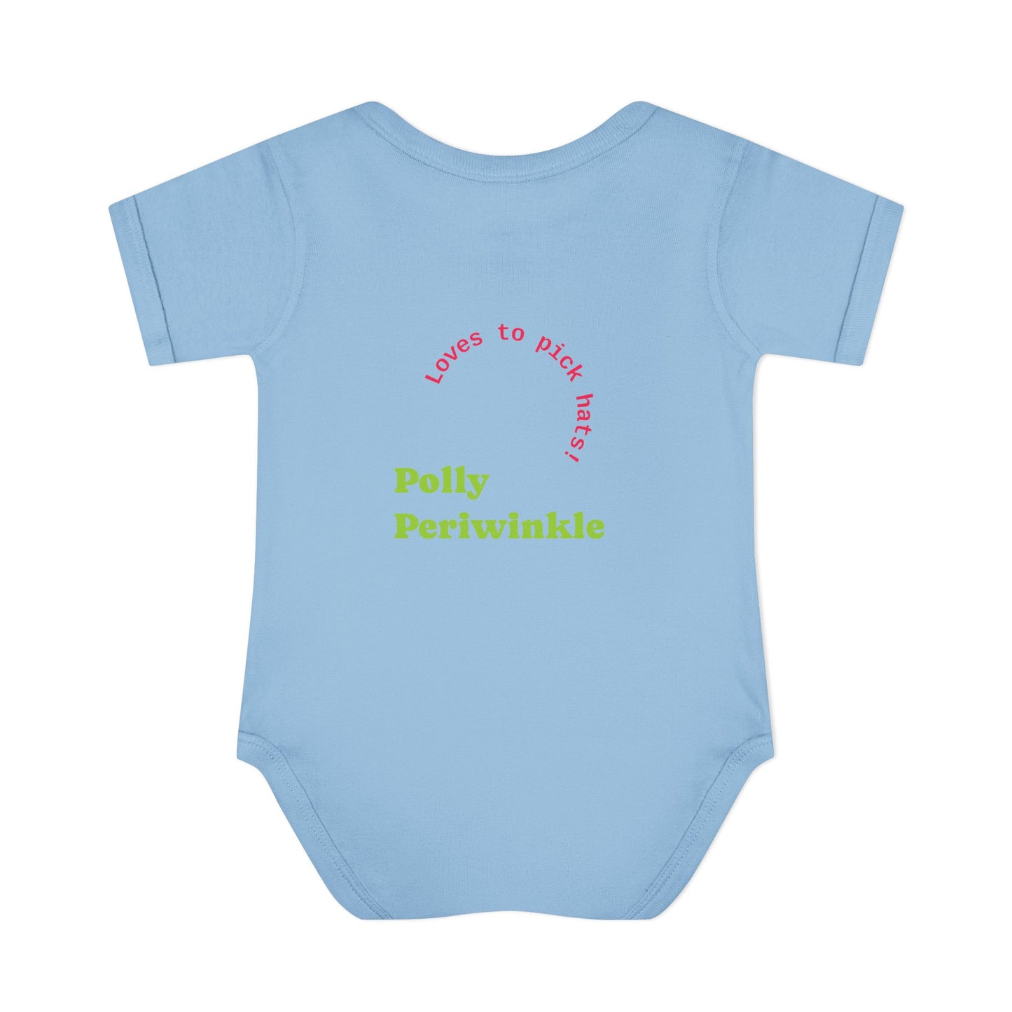 Polly Periwinkle Baby Bodysuit – Colorful Cartoon Kid Character Infant Onesie