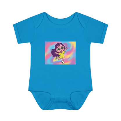 Polly Periwinkle Baby Bodysuit – Colorful Cartoon Kid Character Infant Onesie