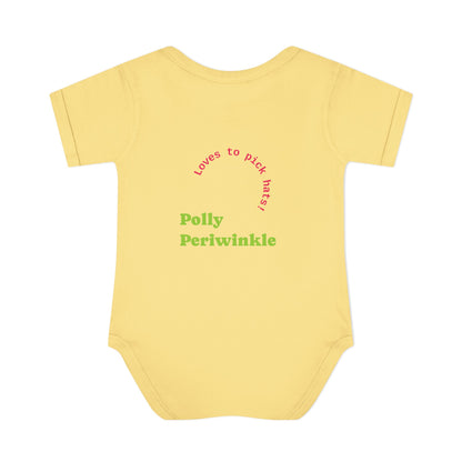 Polly Periwinkle Baby Bodysuit – Colorful Cartoon Kid Character Infant Onesie