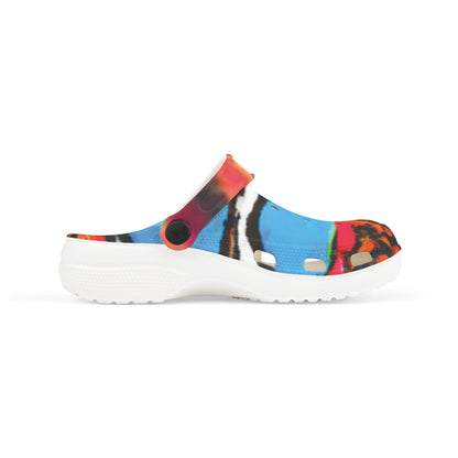Kids Colorful Graffiti EVA Foam Clogs — Lightweight Slip-On Sandals