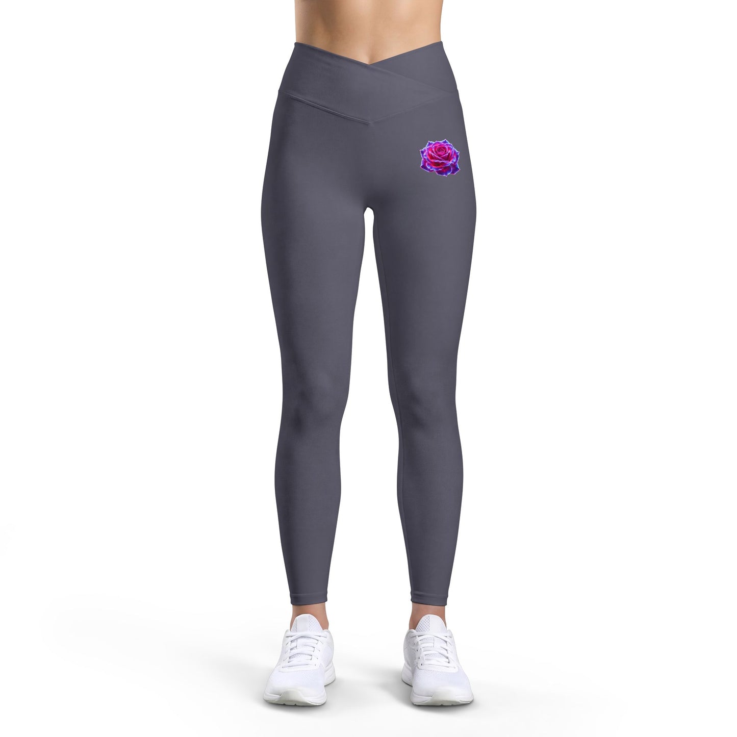 Floral Rose Hip Luxe Leggings — High-Waist Women's Activewear