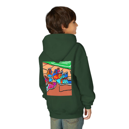 Youth Hoodie — Colorful Cartoon Sneakers Graphic Kids' Sweatshirt