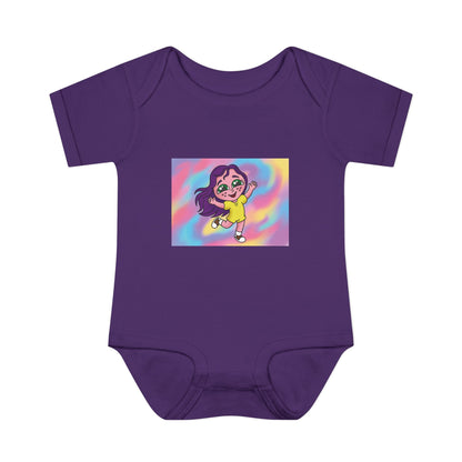 Polly Periwinkle Baby Bodysuit – Colorful Cartoon Kid Character Infant Onesie
