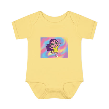 Polly Periwinkle Baby Bodysuit – Colorful Cartoon Kid Character Infant Onesie