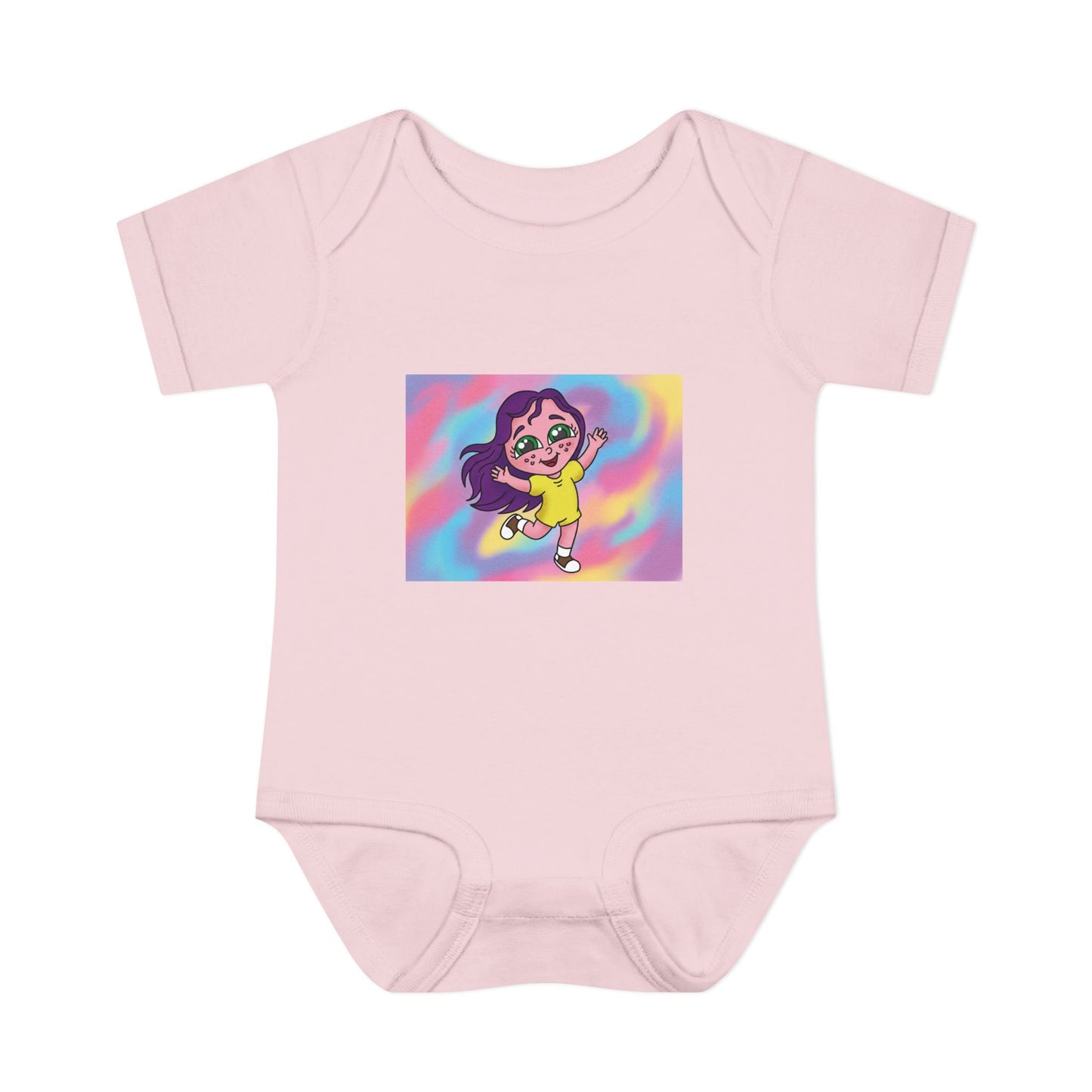 Polly Periwinkle Baby Bodysuit – Colorful Cartoon Kid Character Infant Onesie