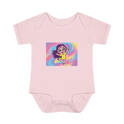 Polly Periwinkle Baby Bodysuit – Colorful Cartoon Kid Character Infant Onesie