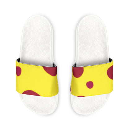Pizza Polka Slides — Youth Removable‑Strap Sandals