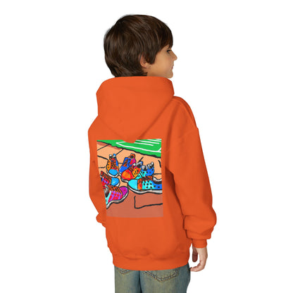 Youth Hoodie — Colorful Cartoon Sneakers Graphic Kids' Sweatshirt