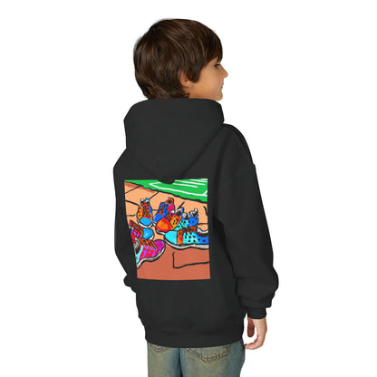 Youth Hoodie — Colorful Cartoon Sneakers Graphic Kids' Sweatshirt