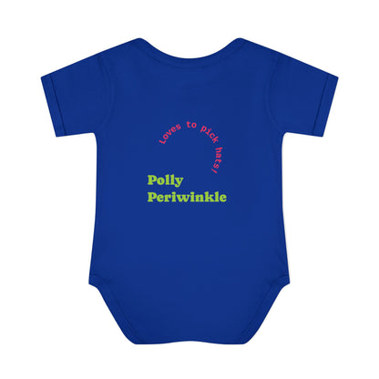 Polly Periwinkle Baby Bodysuit – Colorful Cartoon Kid Character Infant Onesie