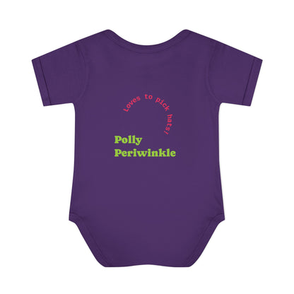 Polly Periwinkle Baby Bodysuit – Colorful Cartoon Kid Character Infant Onesie