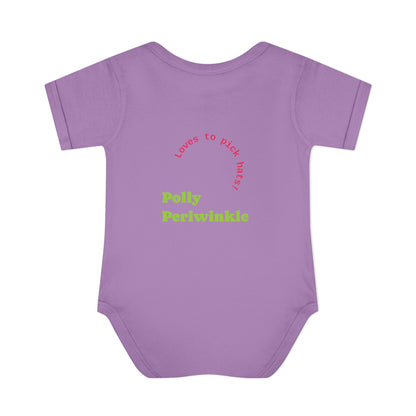 Polly Periwinkle Baby Bodysuit – Colorful Cartoon Kid Character Infant Onesie