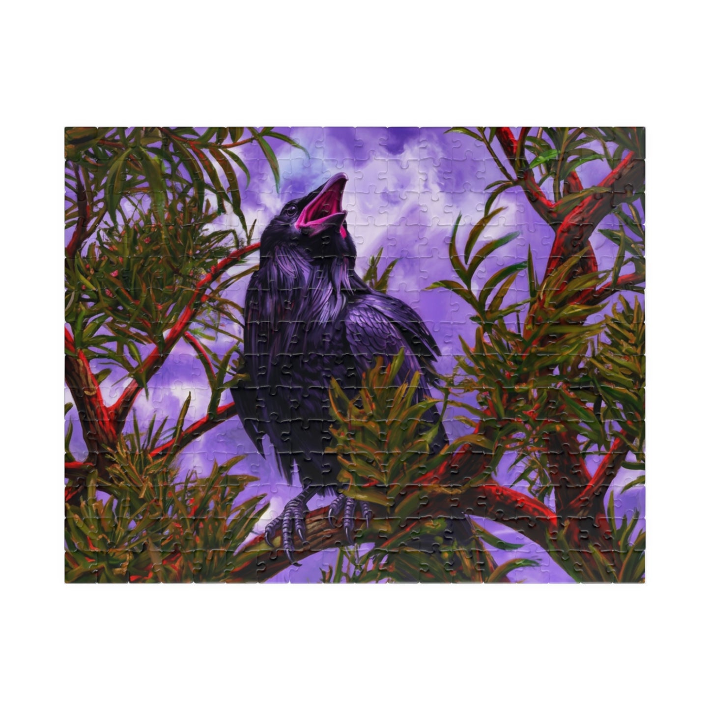 Raven in Purple Sky Jigsaw Puzzle — 110/252/520/1014-Piece