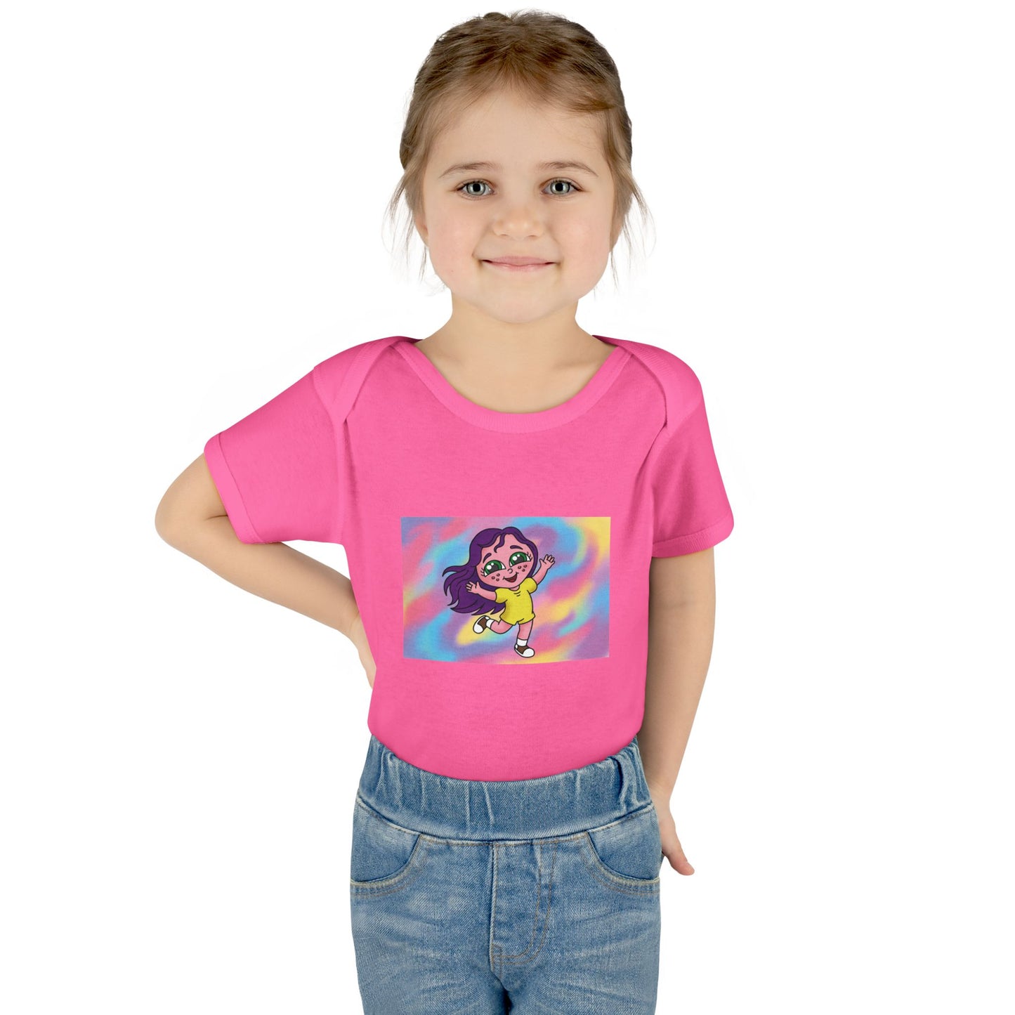 Polly Periwinkle Baby Bodysuit – Colorful Cartoon Kid Character Infant Onesie