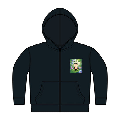 Toddler Hoodie — Cute Ladybug Cartoon Garden Full-Zip Fleece