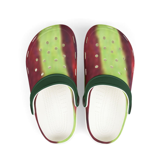 Kids Watermelon Print EVA Foam Clogs — Lightweight Summer Slip-Ons