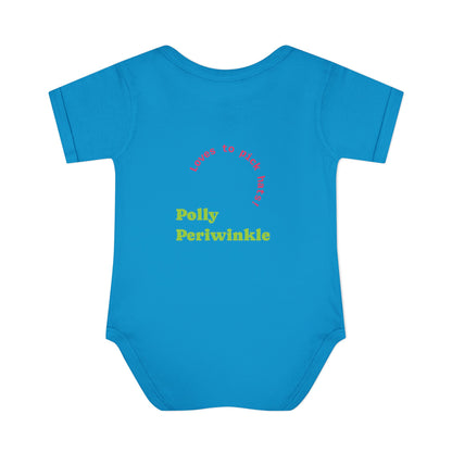 Polly Periwinkle Baby Bodysuit – Colorful Cartoon Kid Character Infant Onesie