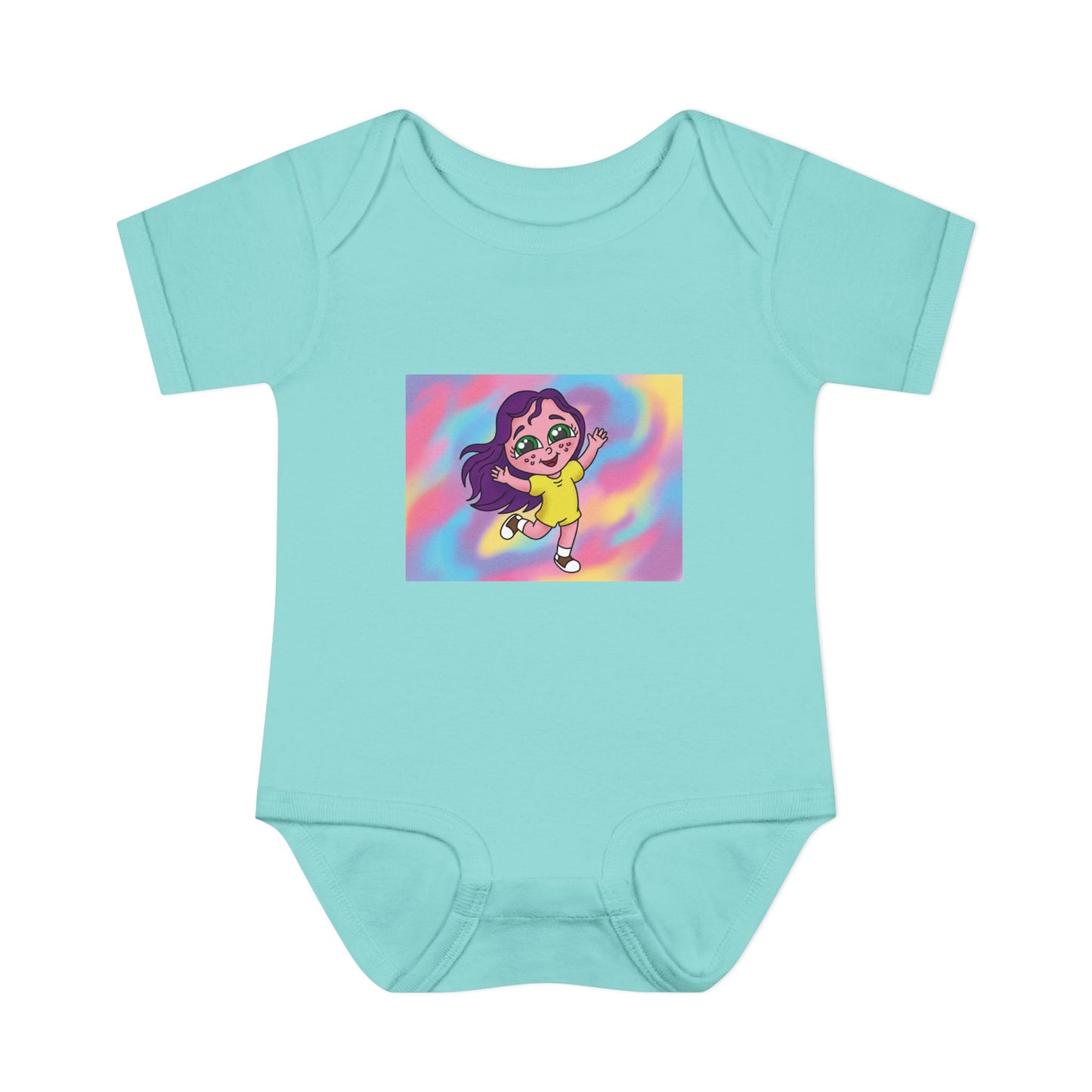 Polly Periwinkle Baby Bodysuit – Colorful Cartoon Kid Character Infant Onesie
