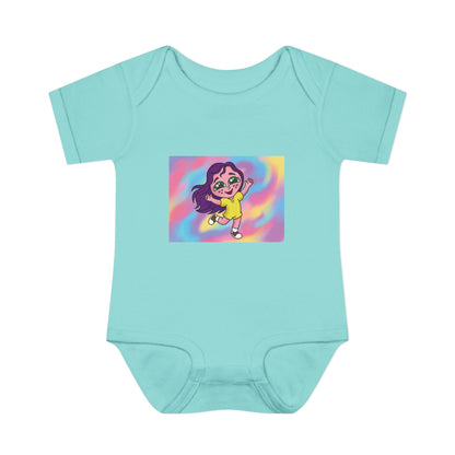 Polly Periwinkle Baby Bodysuit – Colorful Cartoon Kid Character Infant Onesie