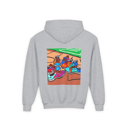Youth Hoodie — Colorful Cartoon Sneakers Graphic Kids' Sweatshirt