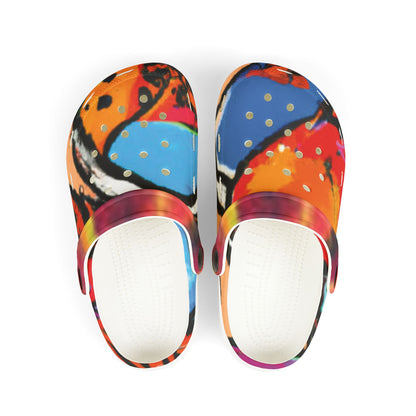 Kids Colorful Graffiti EVA Foam Clogs — Lightweight Slip-On Sandals