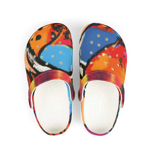 Kids Colorful Graffiti EVA Foam Clogs — Lightweight Slip-On Sandals