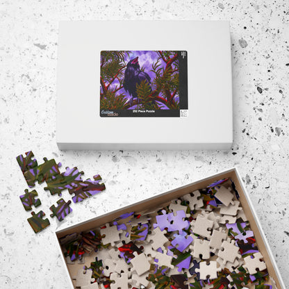 Raven in Purple Sky Jigsaw Puzzle — 110/252/520/1014-Piece
