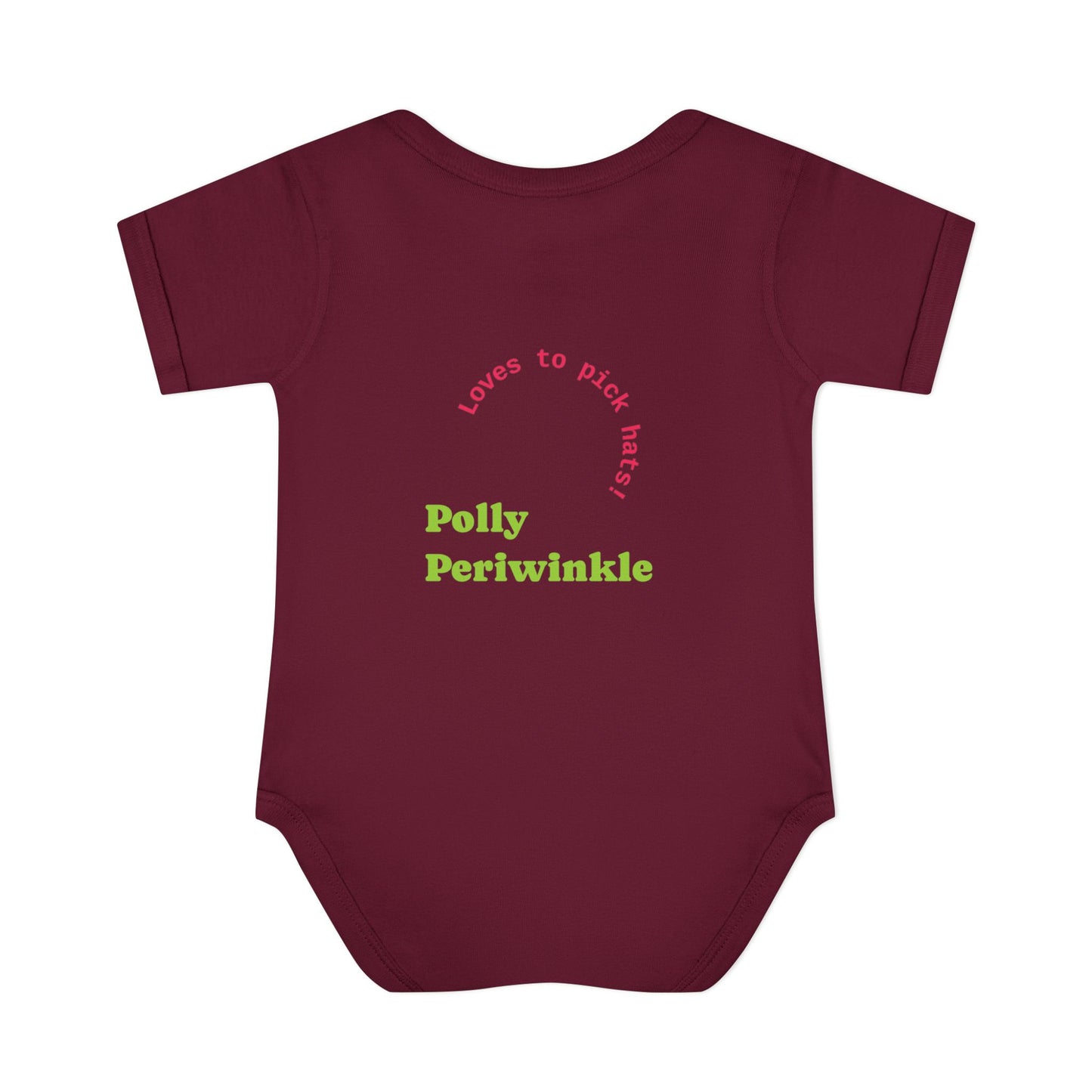 Polly Periwinkle Baby Bodysuit – Colorful Cartoon Kid Character Infant Onesie