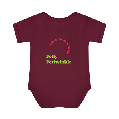 Polly Periwinkle Baby Bodysuit – Colorful Cartoon Kid Character Infant Onesie