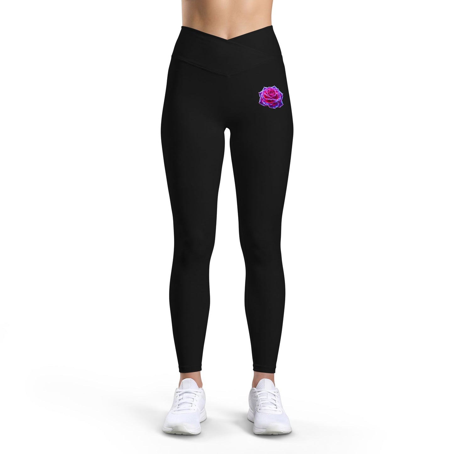 Floral Rose Hip Luxe Leggings — High-Waist Women's Activewear