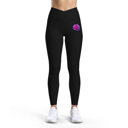 Floral Rose Hip Luxe Leggings — High-Waist Women's Activewear
