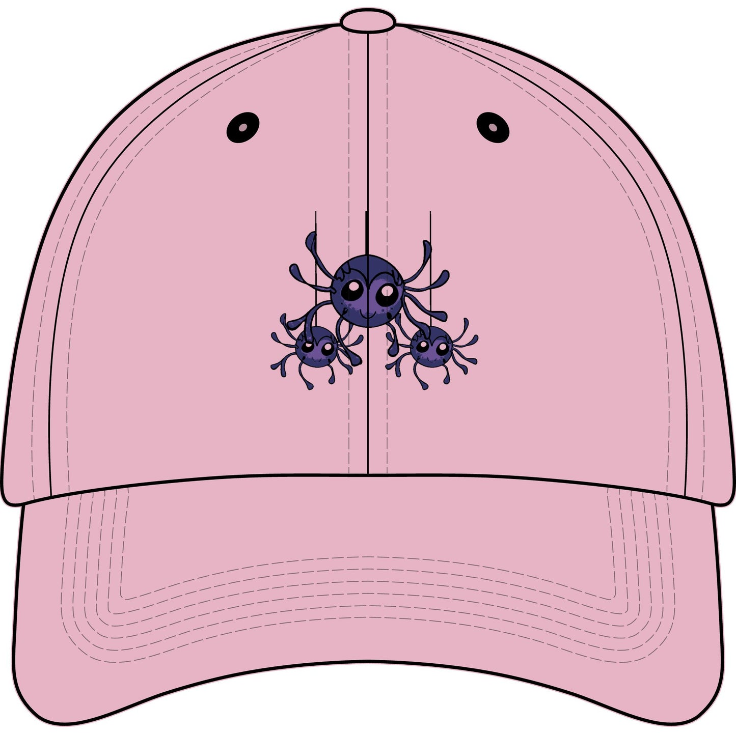 Kids Spider Web Embroidered Baseball Cap — Youth Baseball Hat