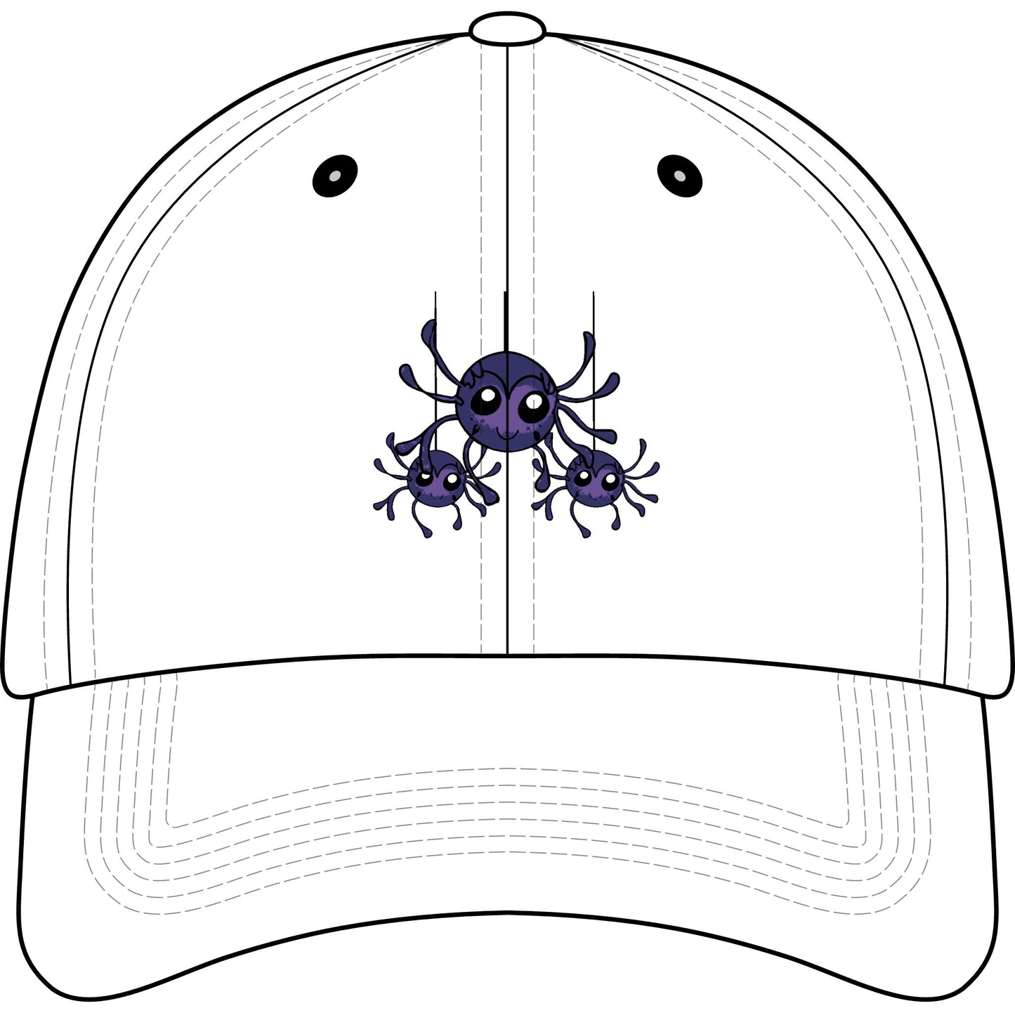 Kids Spider Web Embroidered Baseball Cap — Youth Baseball Hat