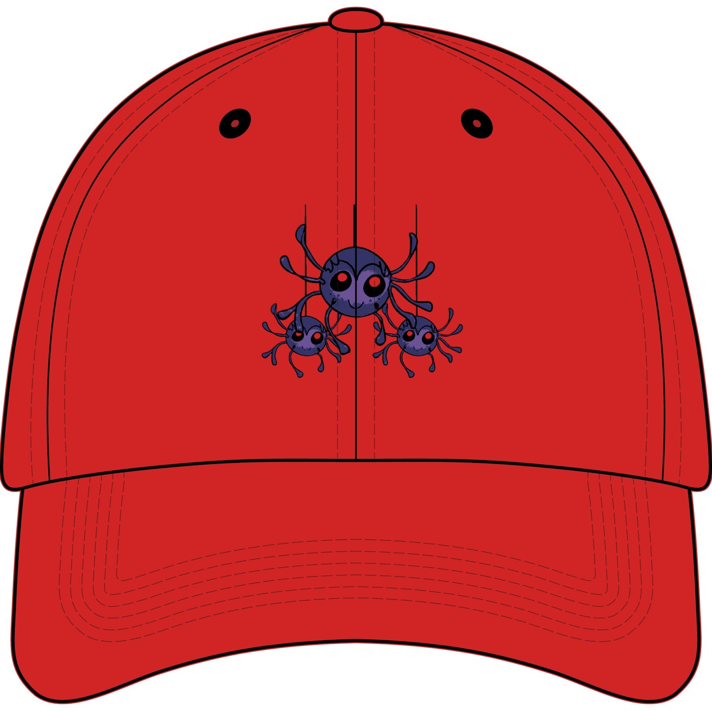 Kids Spider Web Embroidered Baseball Cap — Youth Baseball Hat