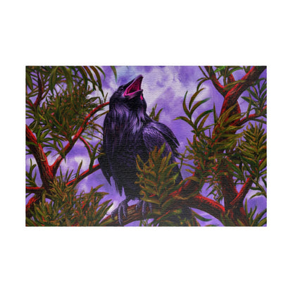Raven in Purple Sky Jigsaw Puzzle — 110/252/520/1014-Piece