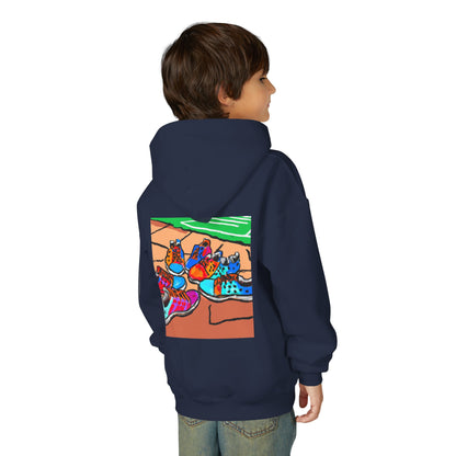 Youth Hoodie — Colorful Cartoon Sneakers Graphic Kids' Sweatshirt