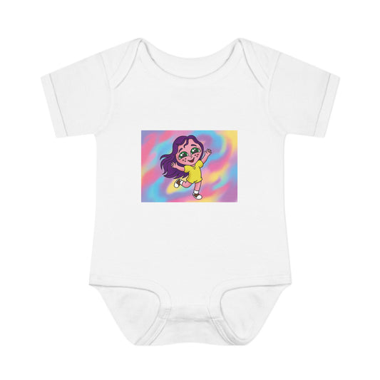 Polly Periwinkle Baby Bodysuit – Colorful Cartoon Kid Character Infant Onesie