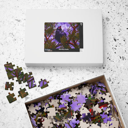 Raven in Purple Sky Jigsaw Puzzle — 110/252/520/1014-Piece